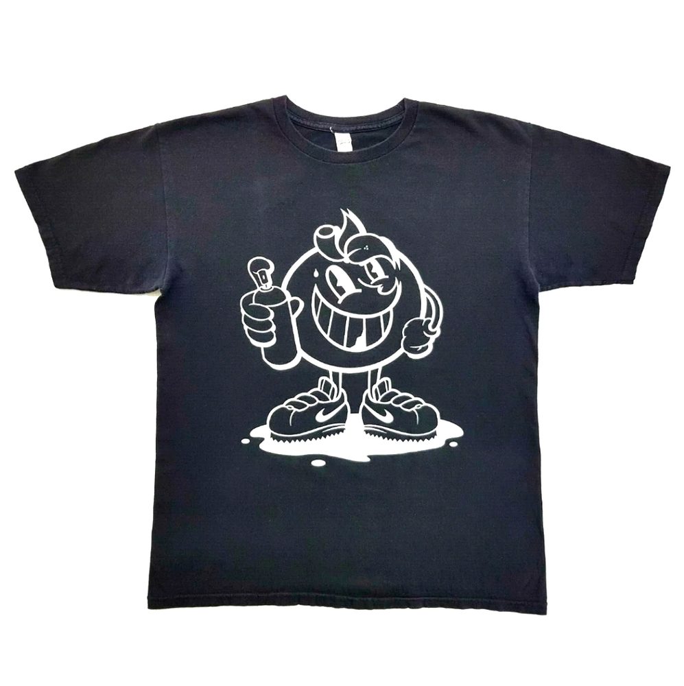 Atomik Orange Tee Black Size M